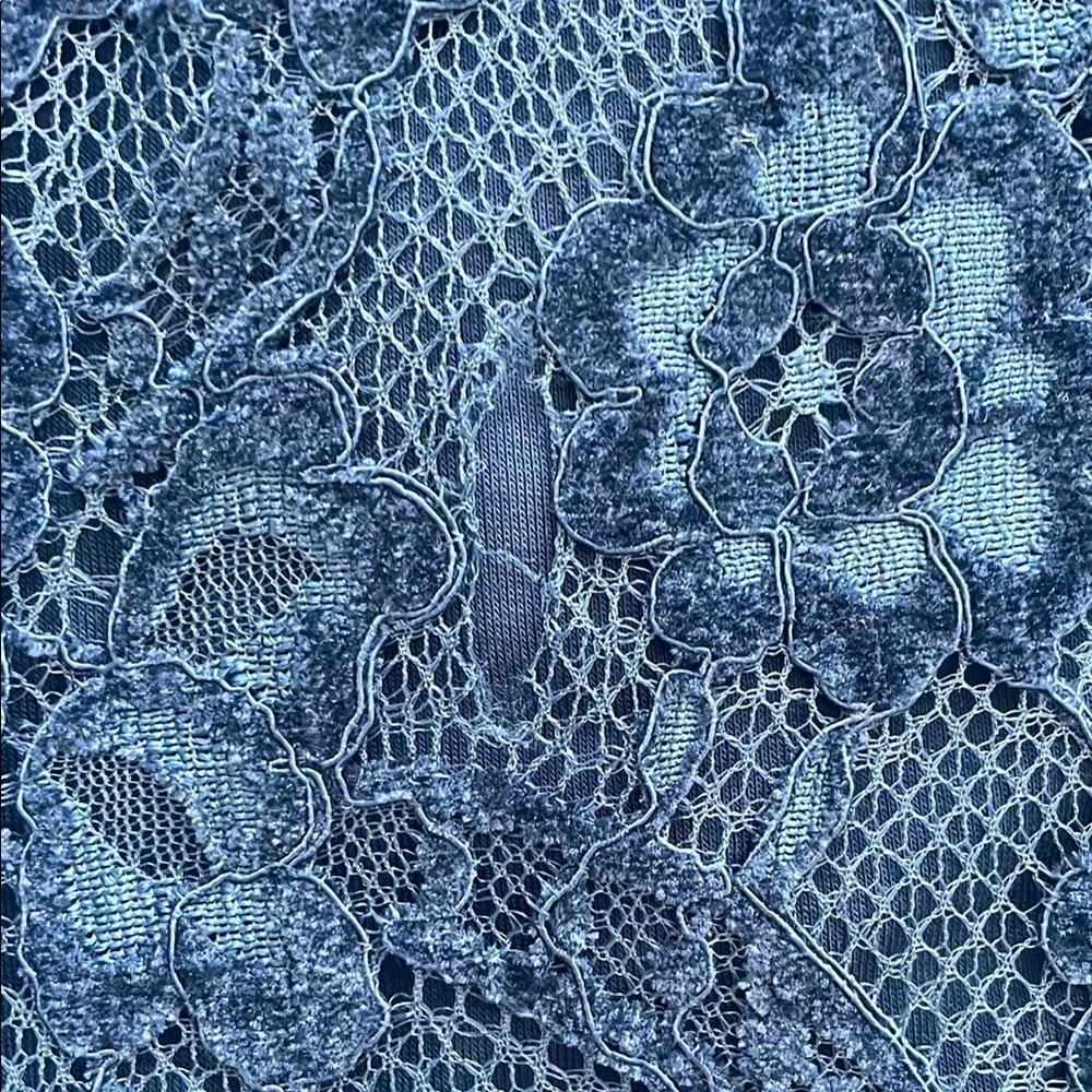 Express Fitted Lace Bodysuit in Blue - Picture 5 of 6